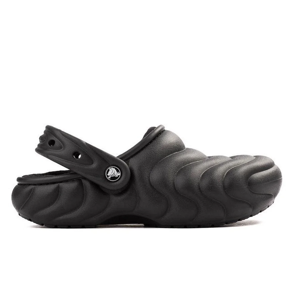 Crocs Classic Lined Overpuff Clog Black Fleece Lined‎ Slip On M7/W9 Cozy Comfort